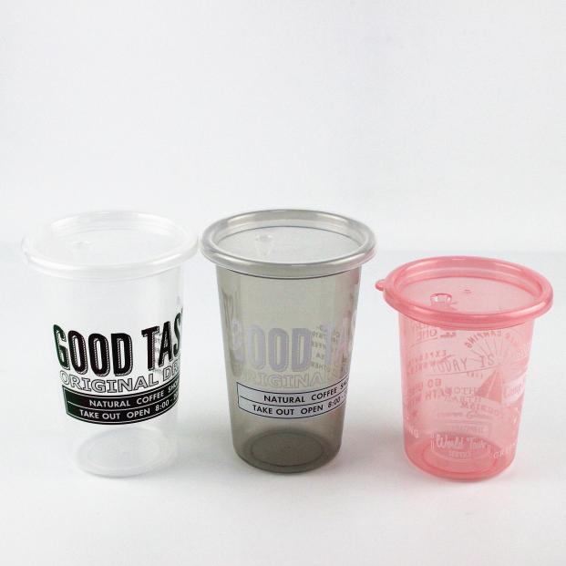  प्रमोशनल किड्स कप, लहान मुलांसाठी स्ट्रॉसह प्लास्टिक कप 