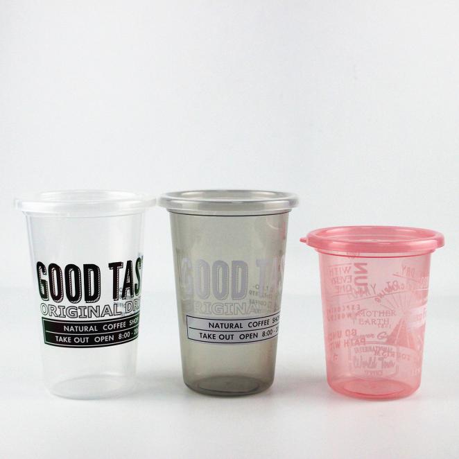  प्रमोशनल किड्स कप, लहान मुलांसाठी स्ट्रॉसह प्लास्टिक कप 
