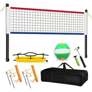 Portable beach volleyball net: making beach sports more free