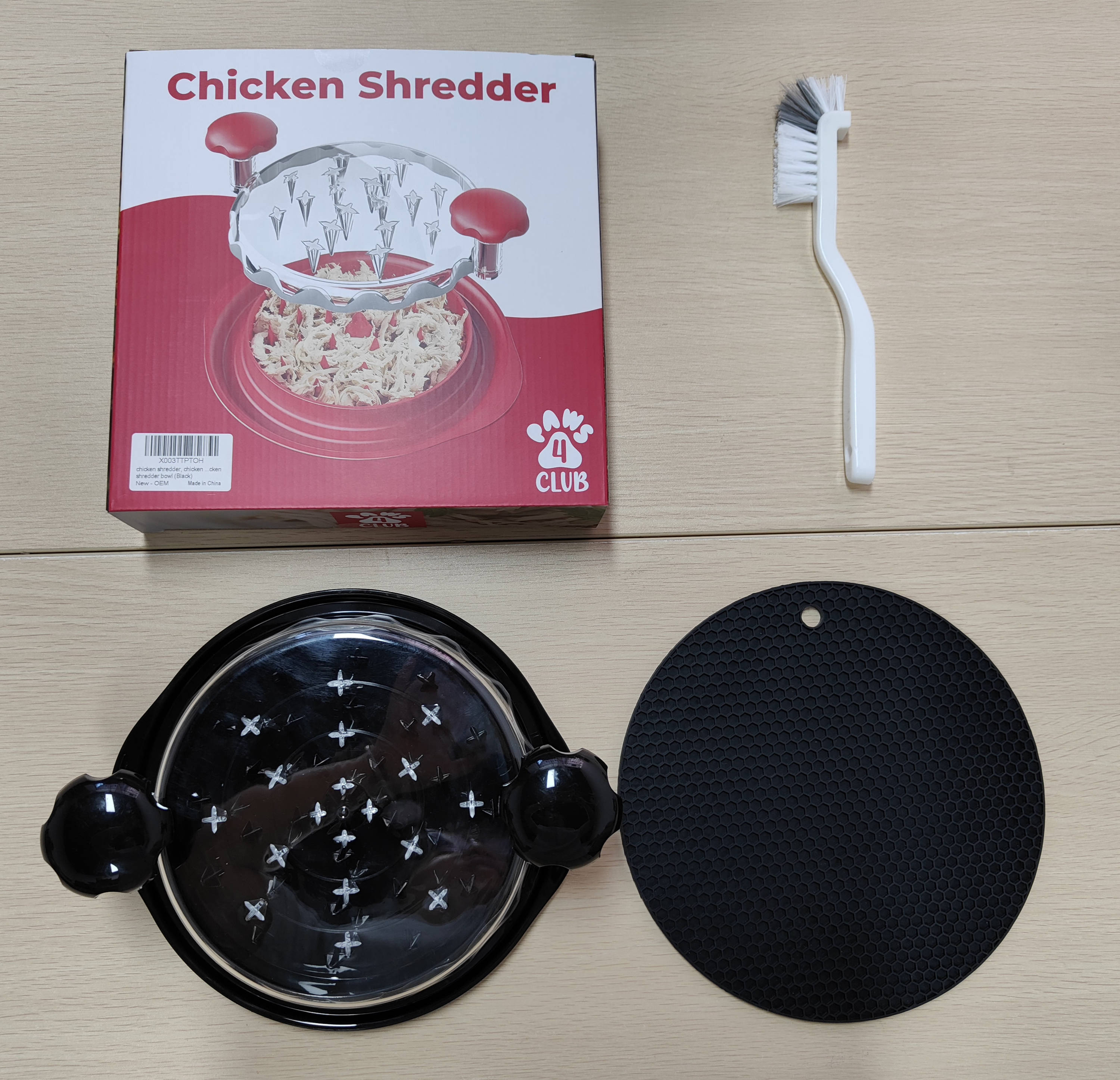 Chicken Shredder With Mat And Brush