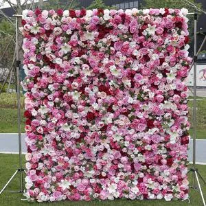 Create a dreamy wedding atmosphere with artificial flower walls becoming a new favorite
