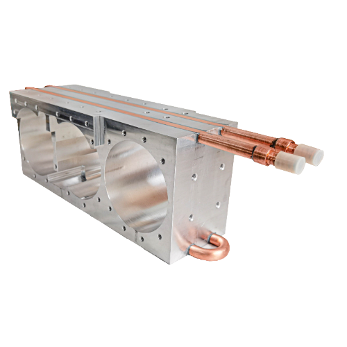 Liquid-cooled radiator for deep hole drilling