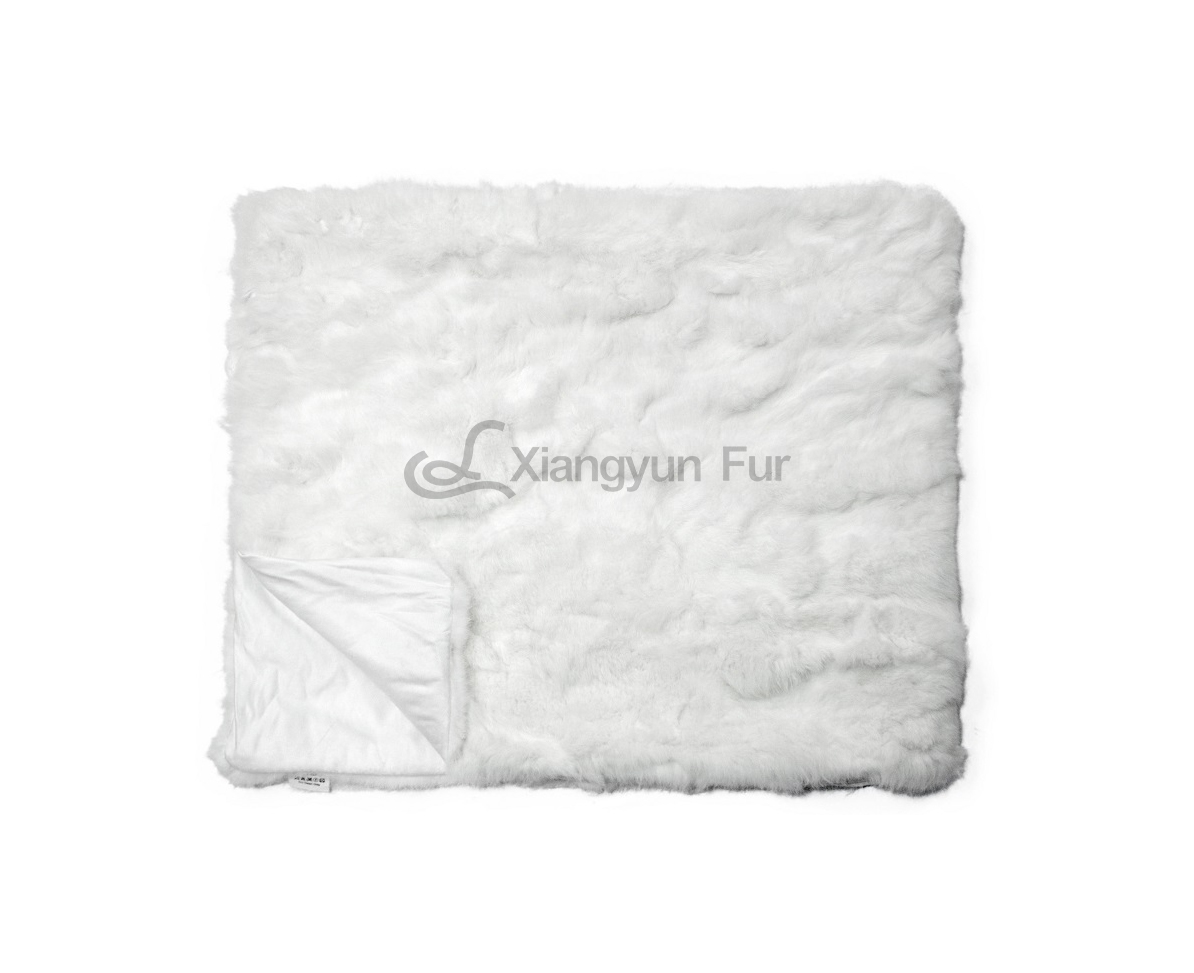 Natural White 100% Rabbit Fur For Decoration