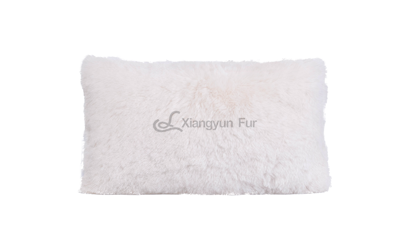 100% Sheep Fur Cream Pillow