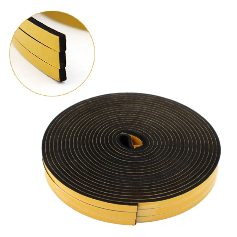 Rubber self-adhesive sponge seal anti-collision single-sided EVA black foam tape