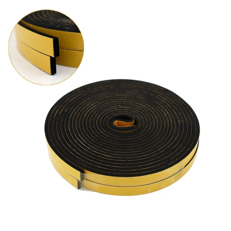 Rubber self-adhesive sponge seal anti-collision single-sided EVA black foam tape