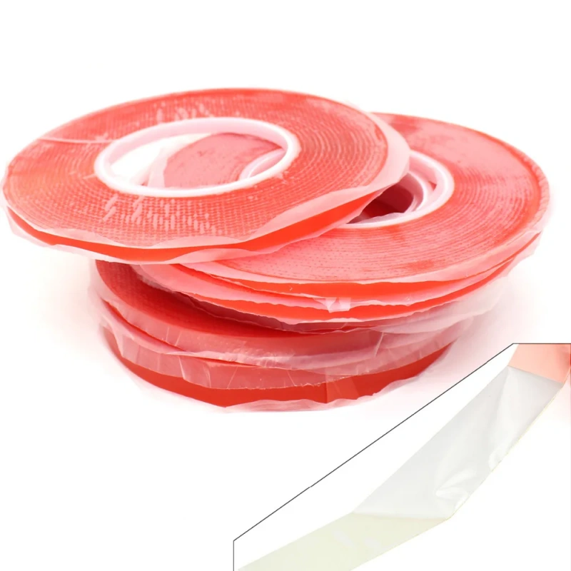 PET Red Film Tape Transparent Traceless Easy To Tear Double Sided Tape