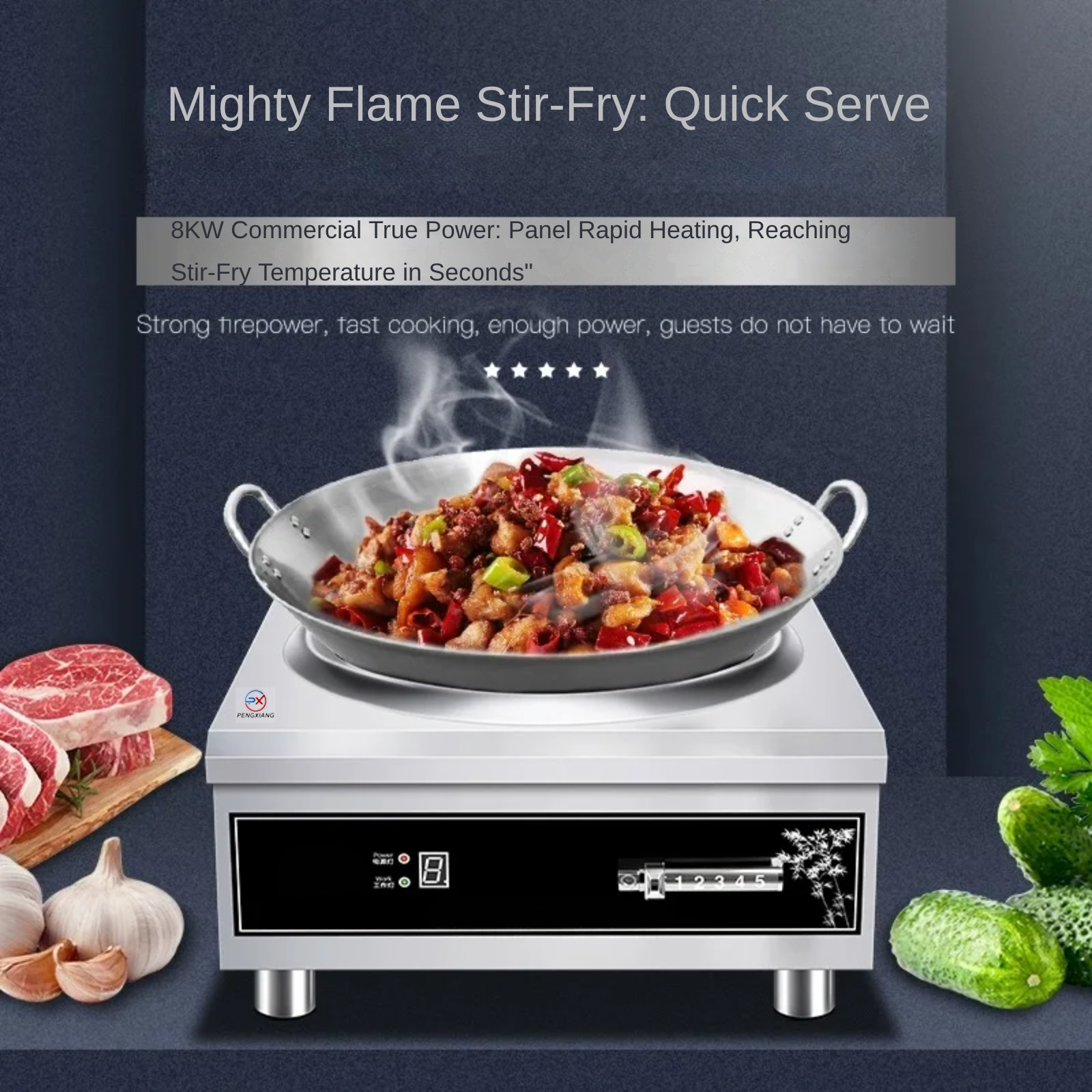 8000W Single Burner Flat Commercial Electric Induction Cooker