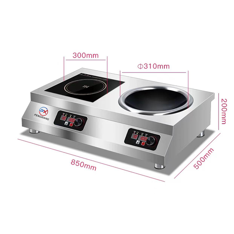 5000W Single Flat and Concave Commercial Induction Cooktop