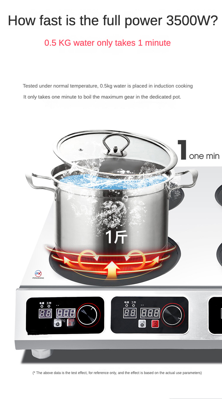  Vertical Dual Burner Countertop Commercial Induction Cooker 