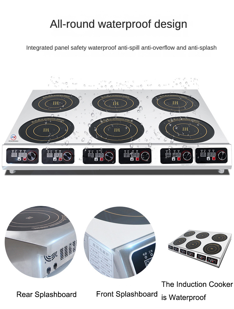  Six-Burner Countertop Commercial Induction Cooker Exuro Countertop Induction Commercial Cooker 