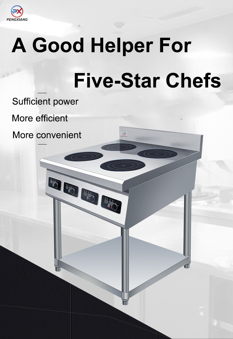  Four-Burner Free Standing Commercial Induction Cooker 