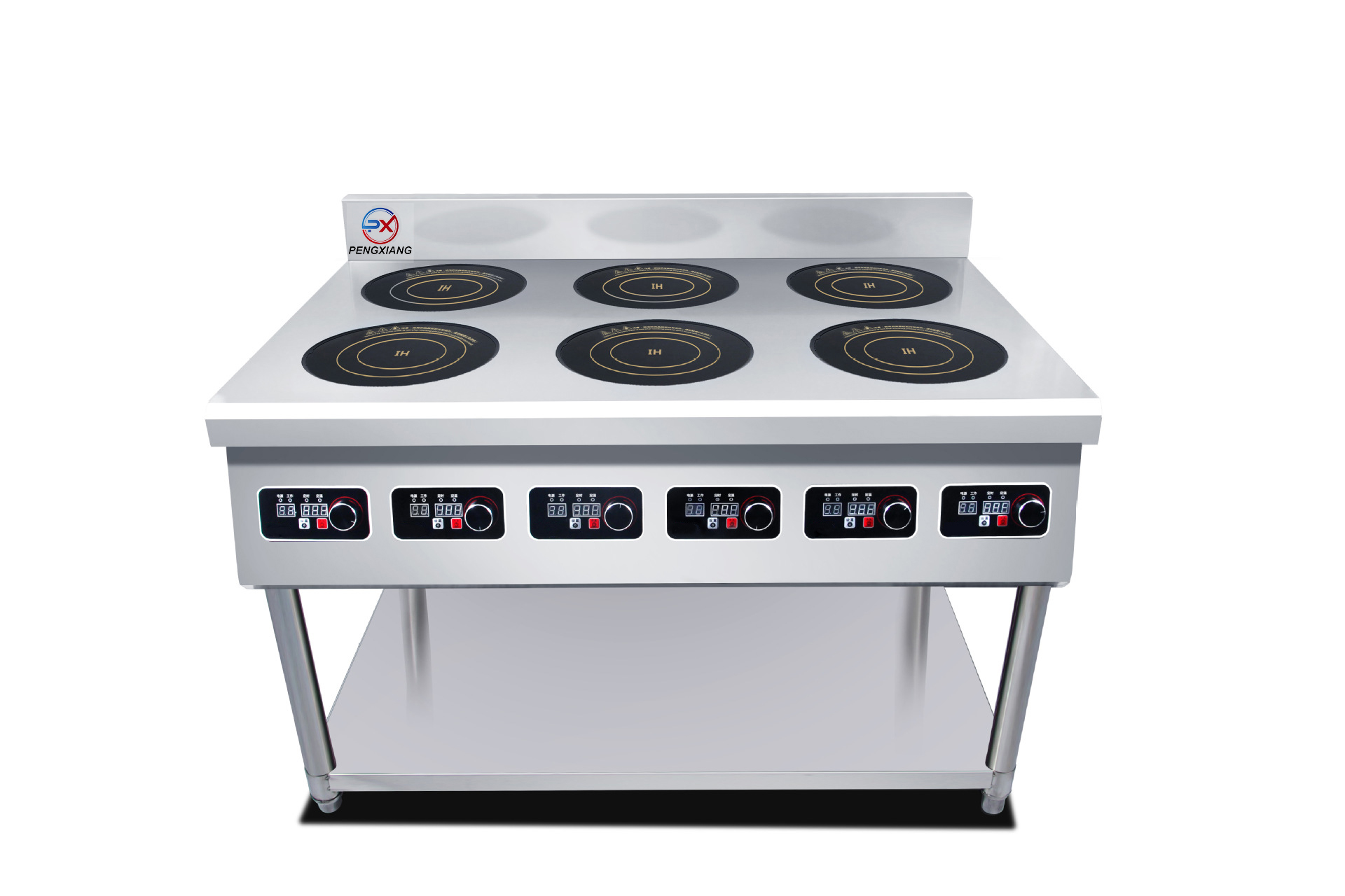 Six-Burner Free Standing Commercial Induction Cooker