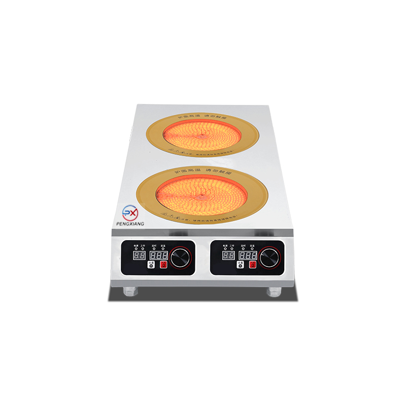 Vertical Dual Burner Commercial Electric Ceramic Infrared Cooker