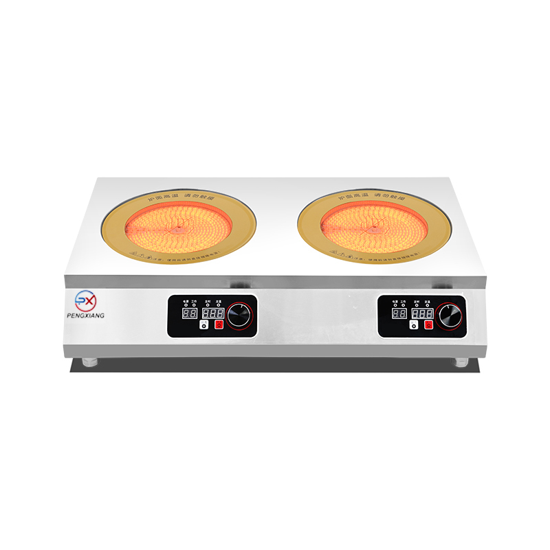 Dual Burner Horizontal Commercial Electric Ceramic Infrared Cooker