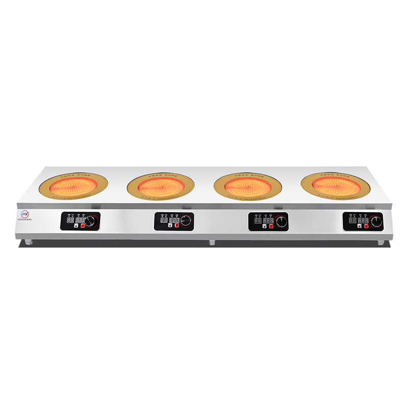 Four Burner Horizontal Commercial Electric Ceramic Infrared Cooker