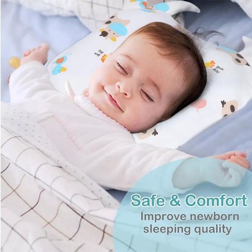 Quel type d'oreiller convient le mieux à bébé: Présentation de l'oreiller pour bébé New Born Boppy Noggin Nest avec housse 100 % coton et noyau respirant