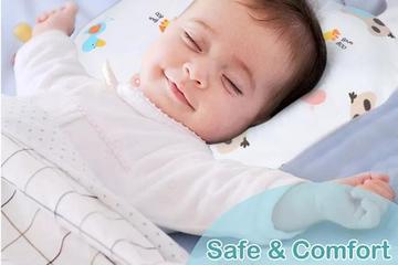赤ちゃんに最適な枕の種類: 綿 100% のカバーと通気性のあるコアを備えた新生児ボッピー ノギン ネスト ベビー枕のご紹介