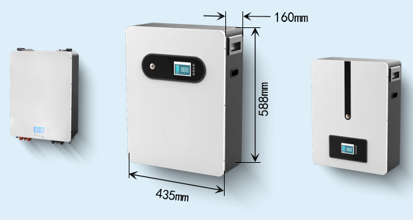  48V 100AH ​​Muurgemonteerde (HS02) huishoudelike energiebergingstelsel 