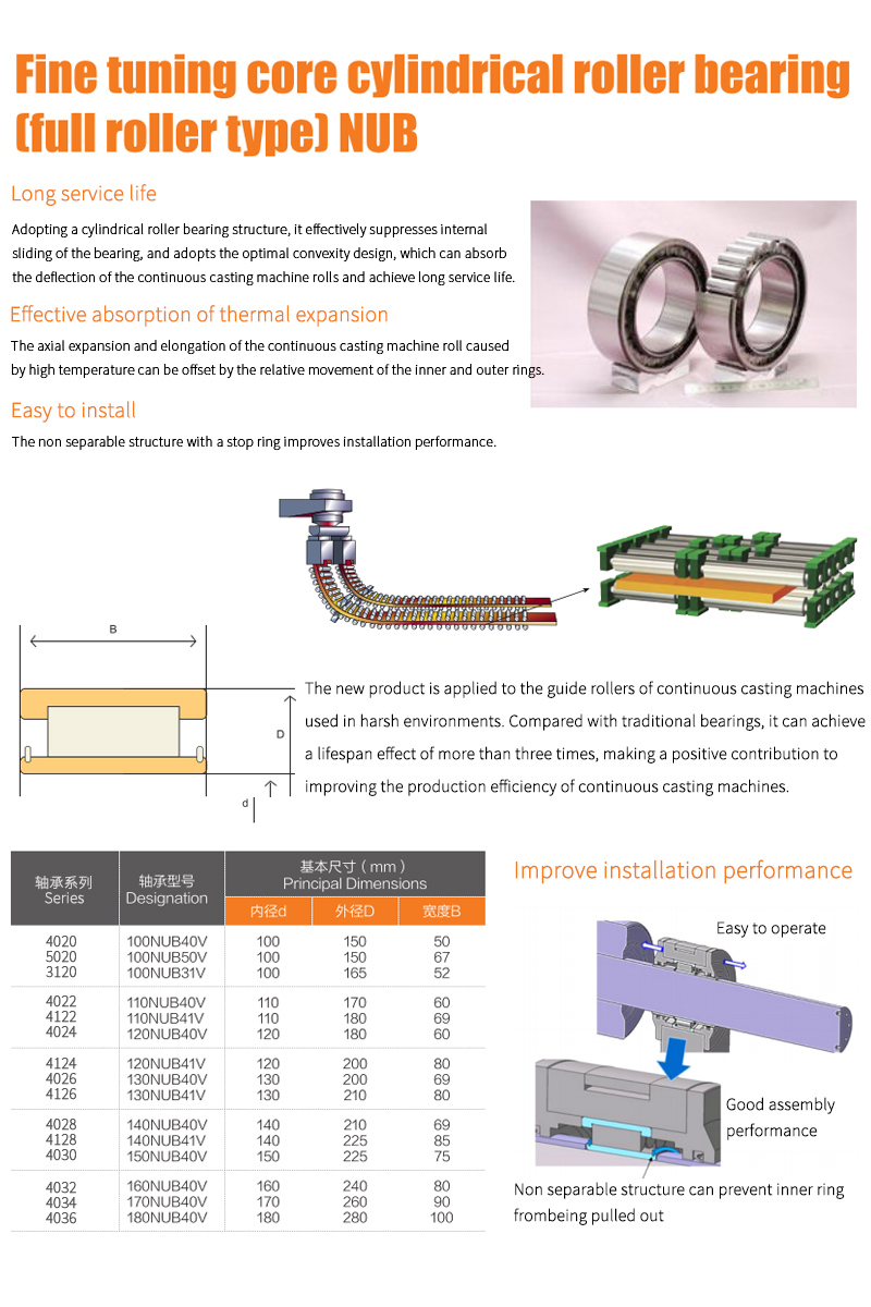 CoCaB(Continuous Caster Bearing) cylindrical roller Bearings