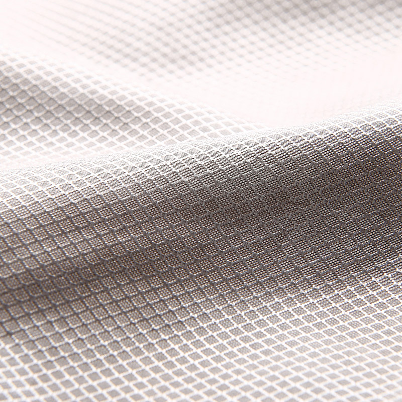 Silver Fiber Check Conductive Fabric