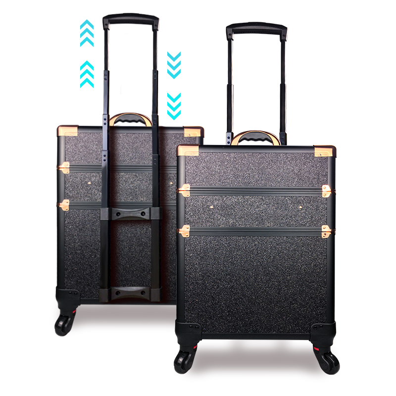 Travel Aluminum Beauty Cosmetics Makeup Case On Wheels