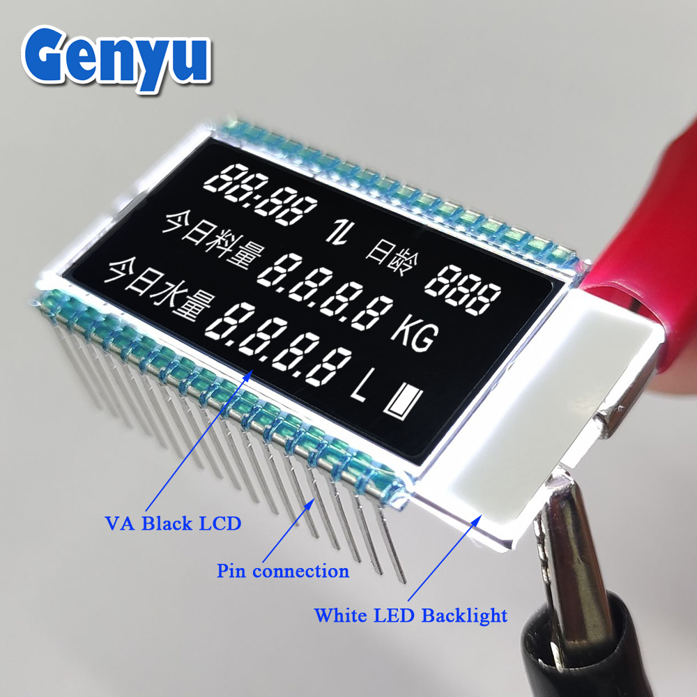 GY50555V Monochrome VA Black Lcd Display 7 Segment LCD