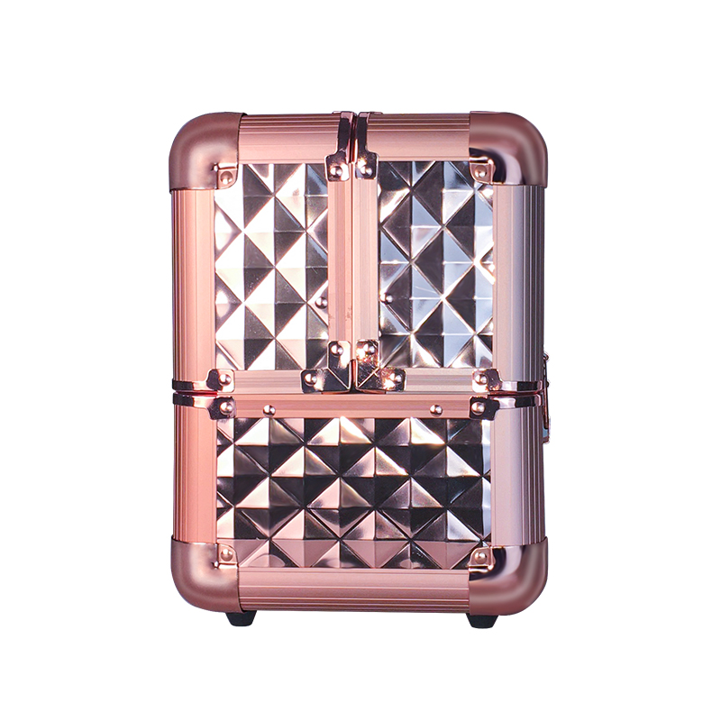 Portable Makeup Train Case Aluminum Vanity Case