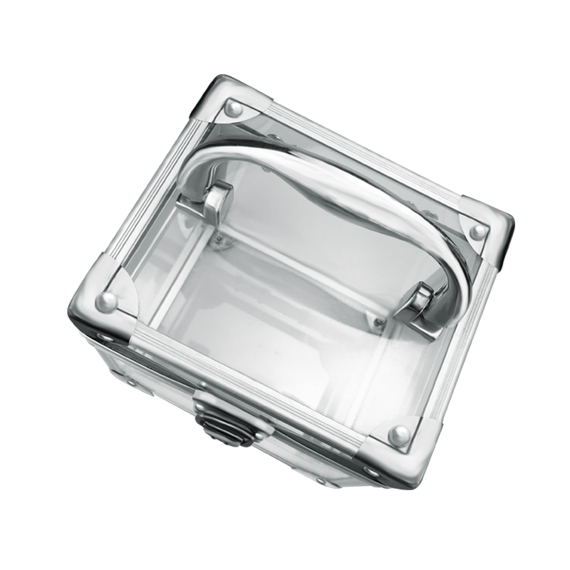 Clear Locking Aluminum Makeup Jewelry Storage Case