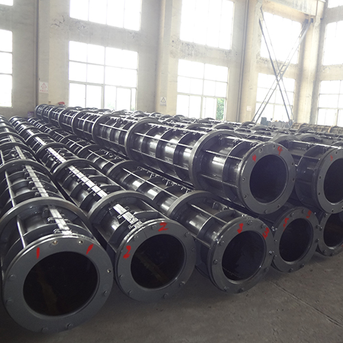 Steel mold for prefabricated concrete spun pile using pre-tension method