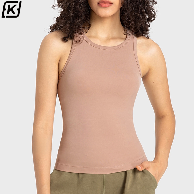 Ligh-supportive Naked soft sleeveless tank top for women