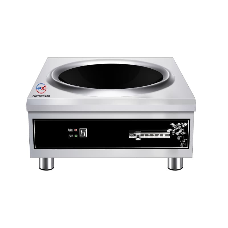 What is the principle of Zhenpin large commercial induction cooker?