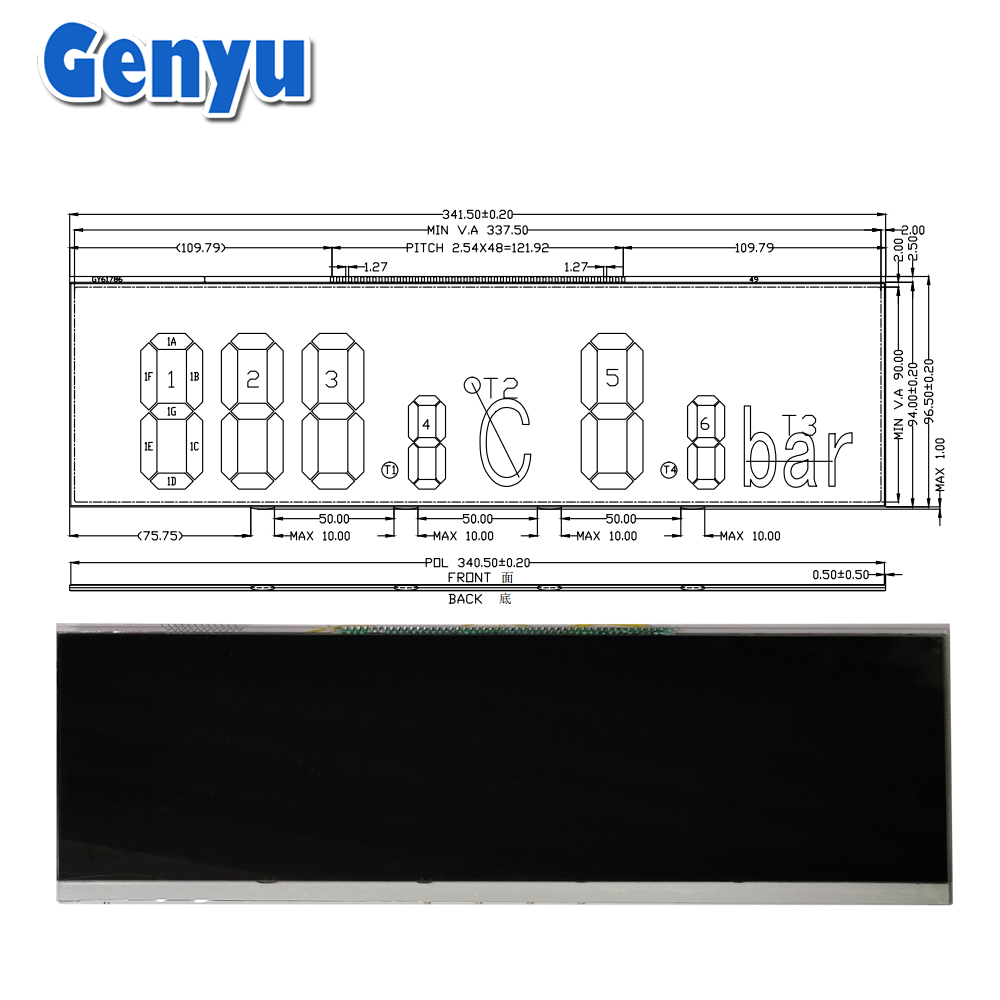 13.5 inch VA segment LCD For Disinfection Cabinet