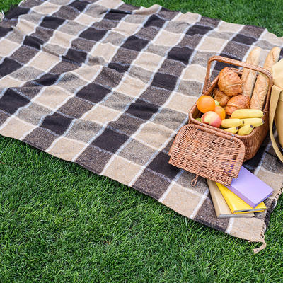 3-Layer Comfy Fleece Outdoor Indoor Camping Park Picnic Blanket
