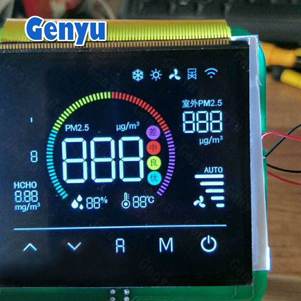 GY06254 VA LCD+FPC Segment BTN Color LCD Display For Air Detector