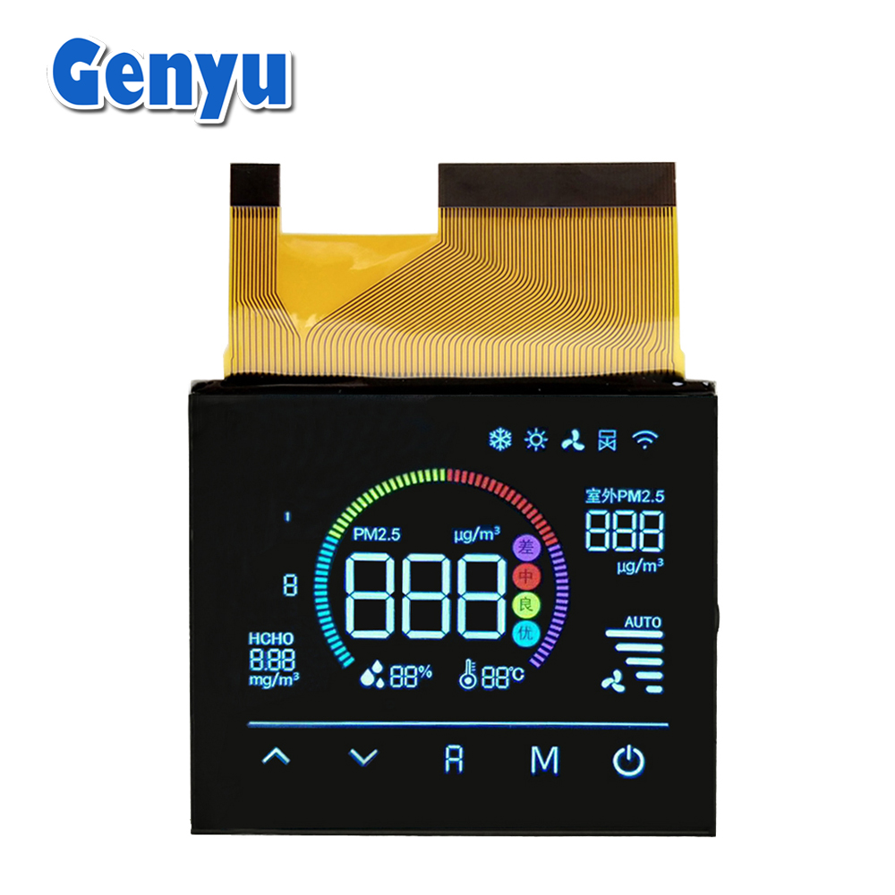 GY06254 VA LCD+FPC Segment BTN Color LCD Display For Air Detector