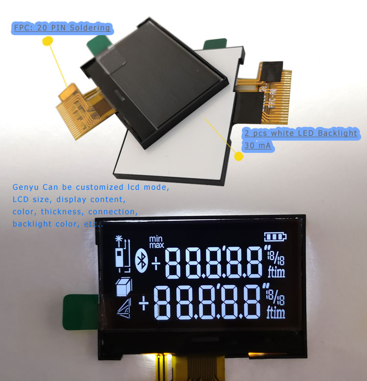 Custom ST7033 COG VA LCD Screen SPI Segment LCD Display For Laser