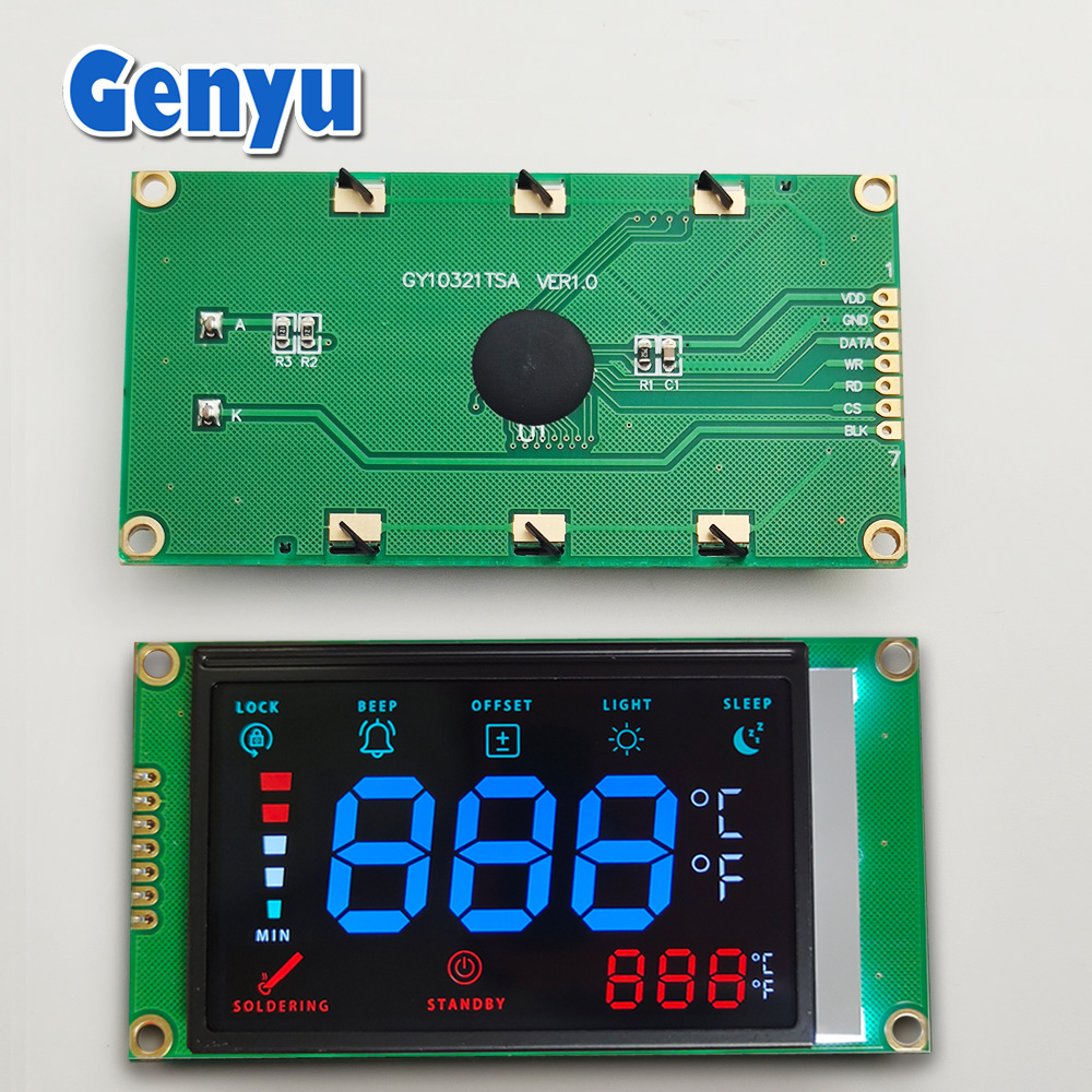 2.8 Inch HT1621 LCD VA Color With PCB Digit 7 Segment Display LCD Module