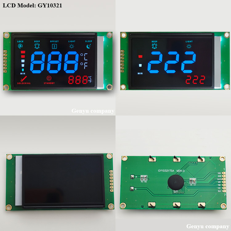 2.8 Inch HT1621 LCD VA Color With PCB Digit 7 Segment Display LCD Module