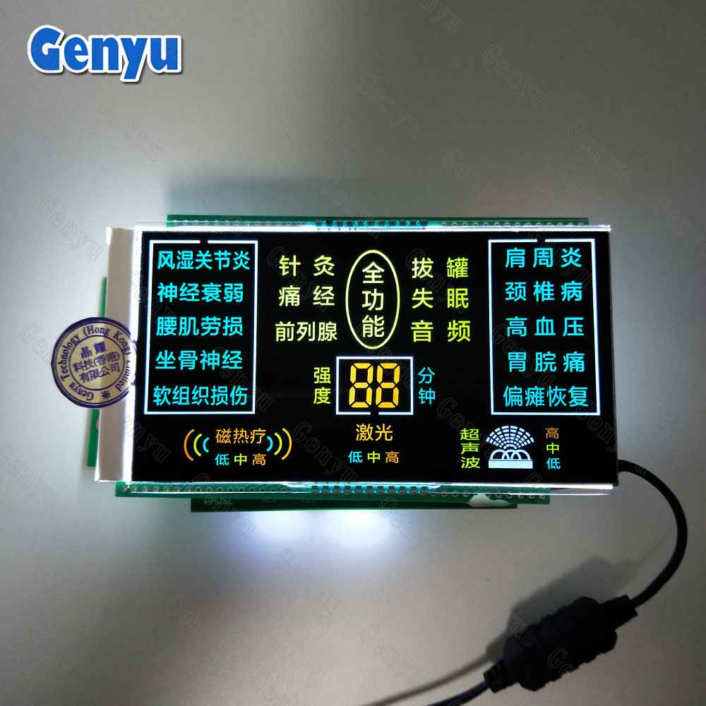 China LCD Manufacturers Custom 4.9 Inch VA Screen 7 Segment Display For Medical