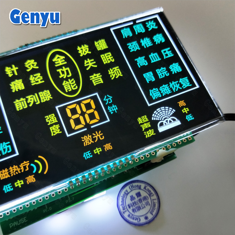 China LCD Manufacturers Custom 4.9 Inch VA Screen 7 Segment Display For Medical