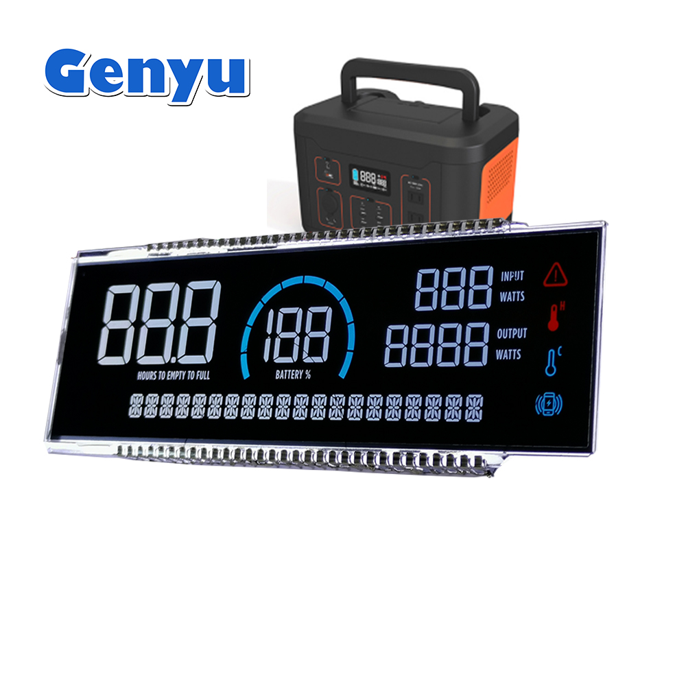 4.5" VA Black Screen Monochrome Segment LCD Display for Portable Energy Storage