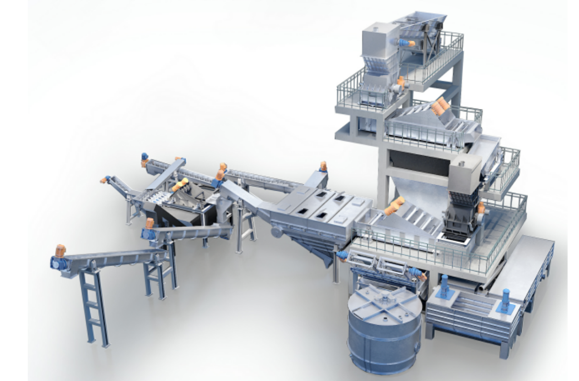 waste lead acid battery manufacturing plant recycle automatic crusher and sorting machine system 