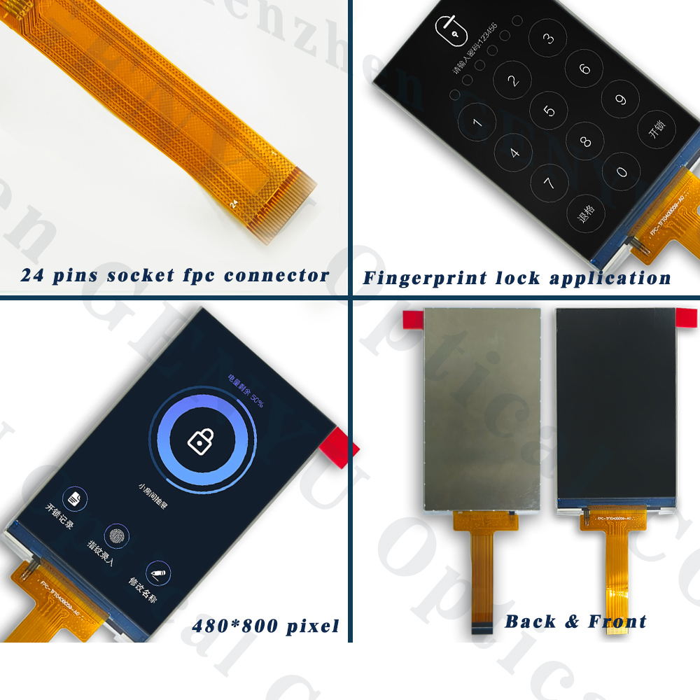 3.97 TFT Display 480RGBx800 LCD Module GC9503 MIPI TFT LCD