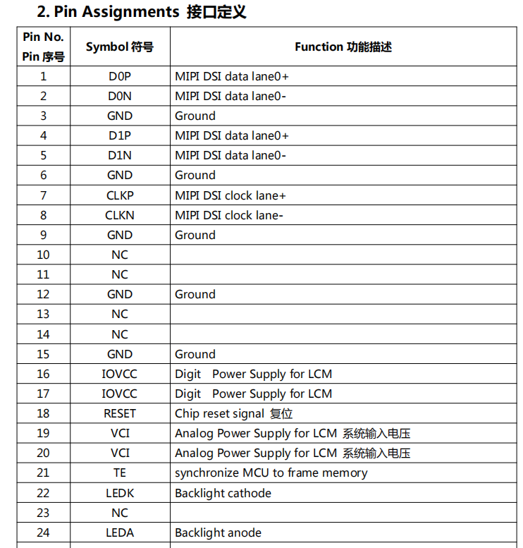 3.97 TFT Display 480RGBx800 LCD Module GC9503 MIPI TFT LCD