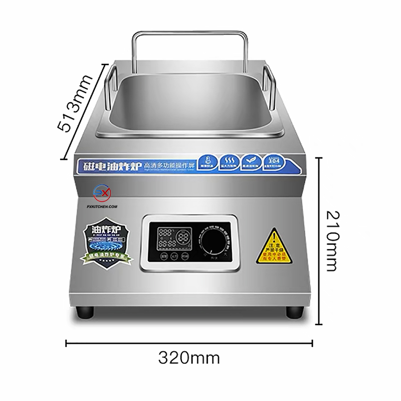 10L or 20L Single Tank Commercial Induction Deep Fryers