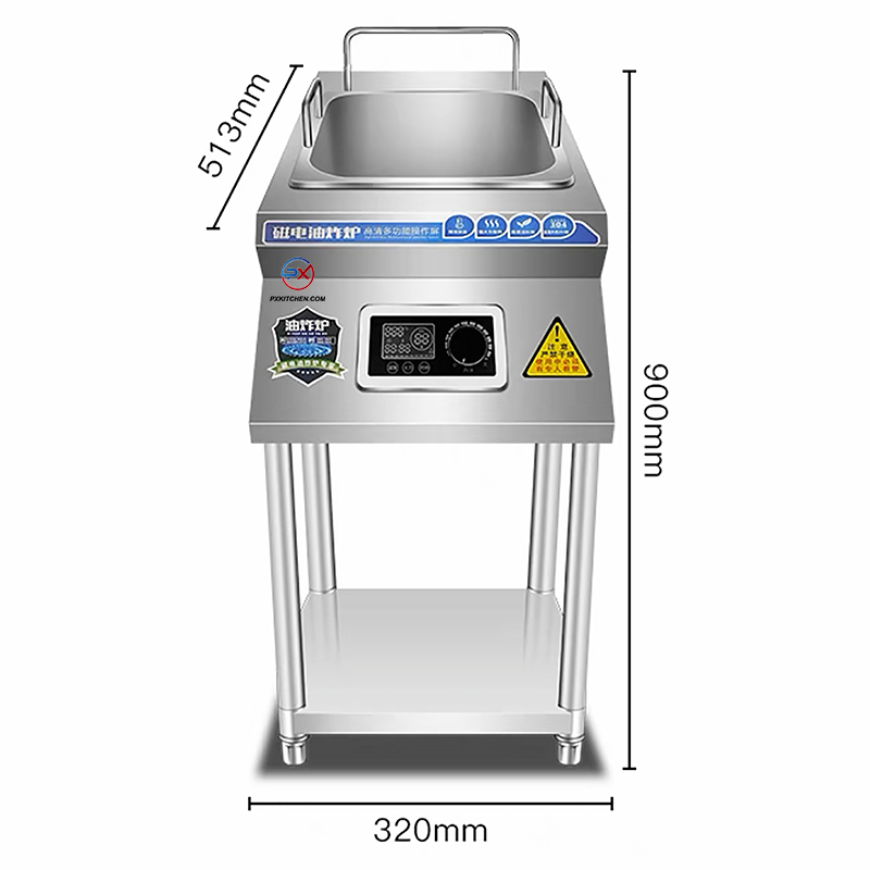 10L Single Tank Commercial Induction Deep Fryer with Stand