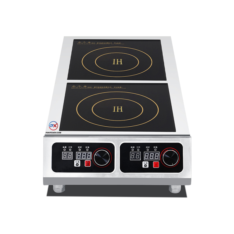 Vertical Dual Burner Countertop Commercial Induction Cooker