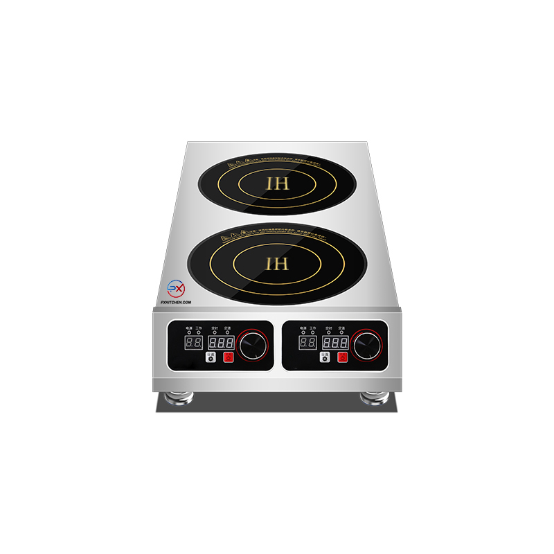 Vertical Dual Burner Countertop Commercial Induction Cooker