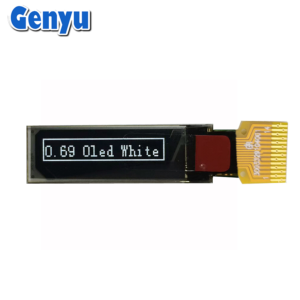 0.69 Inch 96*16 OLED Screen SSD1306 I2C White 0.69 OLED Display